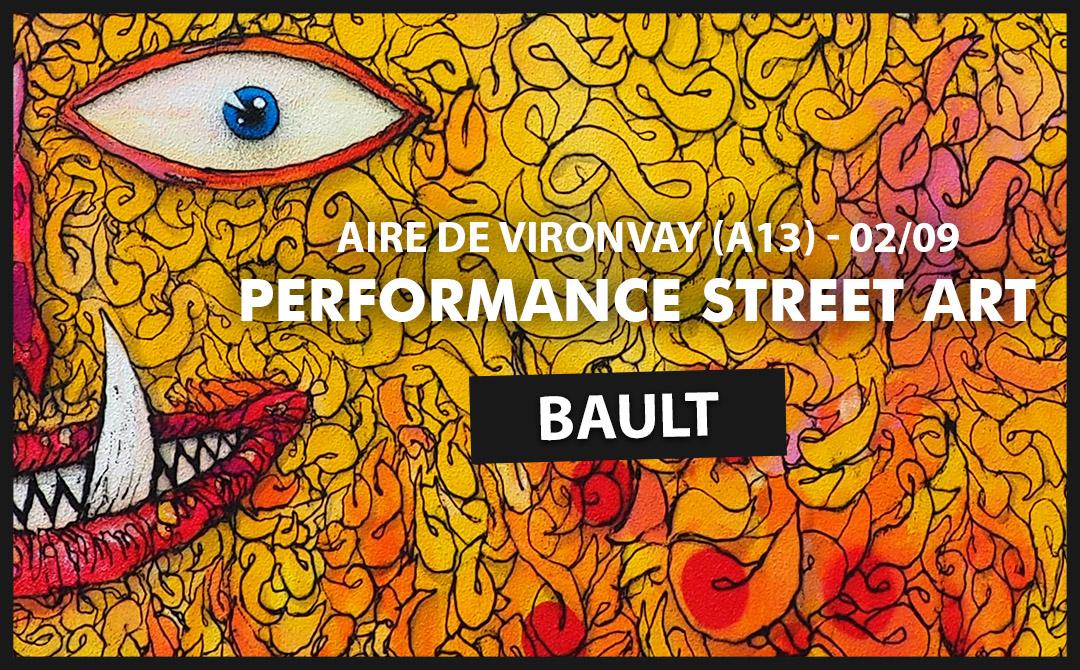 A13 - opération street art sur l’aire de Vironvay, c’est Bault !