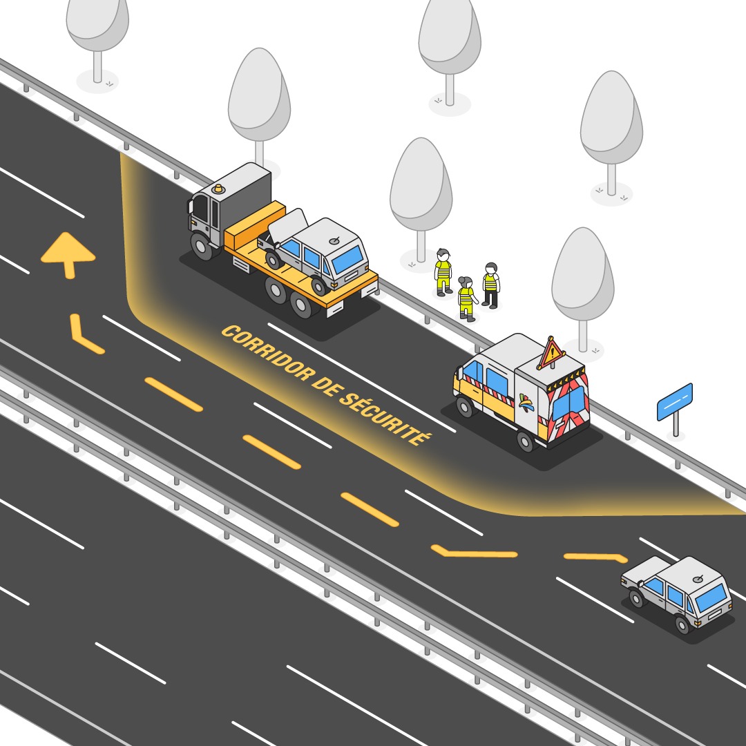 The safety corridor on Sanef and SAPN motorways