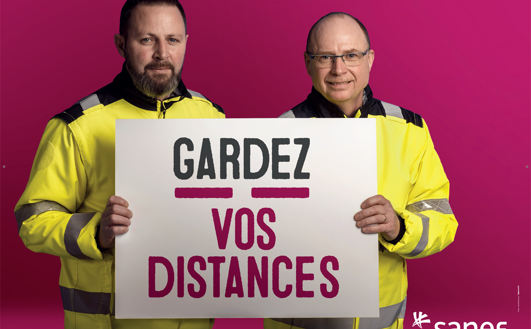 Affiche campagne gardez vos distances