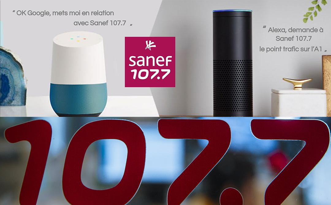 Enceintes connectées avec sanef 107.7